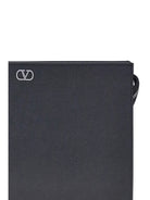 Valentino Garavani VLogo Signature grained calfskin Pouch - Black