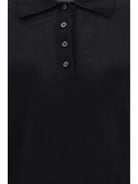 Golden Goose Long sleeve merino wool Polo - Black