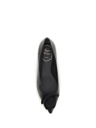 Roger Vivier Suede Rose Vivier Ballerinas - Black