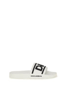 Dolce & Gabbana Logo Slide Sandals - White/Black