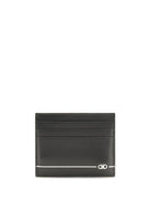 Ferragamo Leather Card Holder - Black