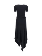 Alaïa Belted jersey Dress - Noir Alaia