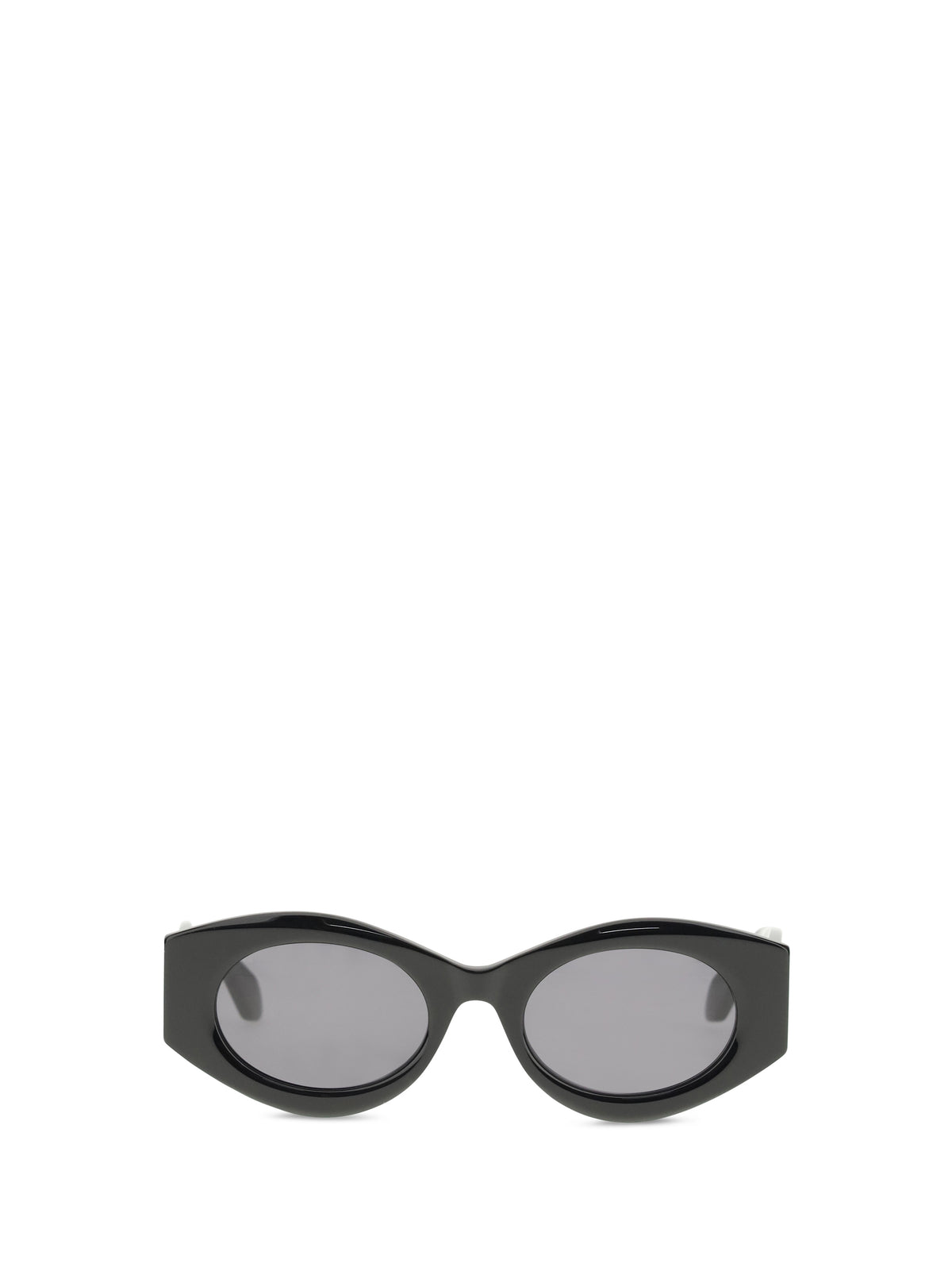 Alaïa Oval Sunglasses - Black-Black-Grey