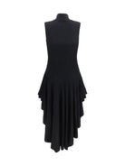 Alaïa 3D sculpted knit pointed Dress - Noir Alaia