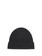 Kiton Wool Beanie Hat - Grey Dark/Grey Light