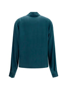 Tom Ford Deep V-neck silk Shirt - Teal