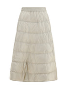 Moncler Padded A-line Skirt - Light Beige