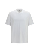 Brunello Cucinelli Cotton jersey V-neck T-shirt - White
