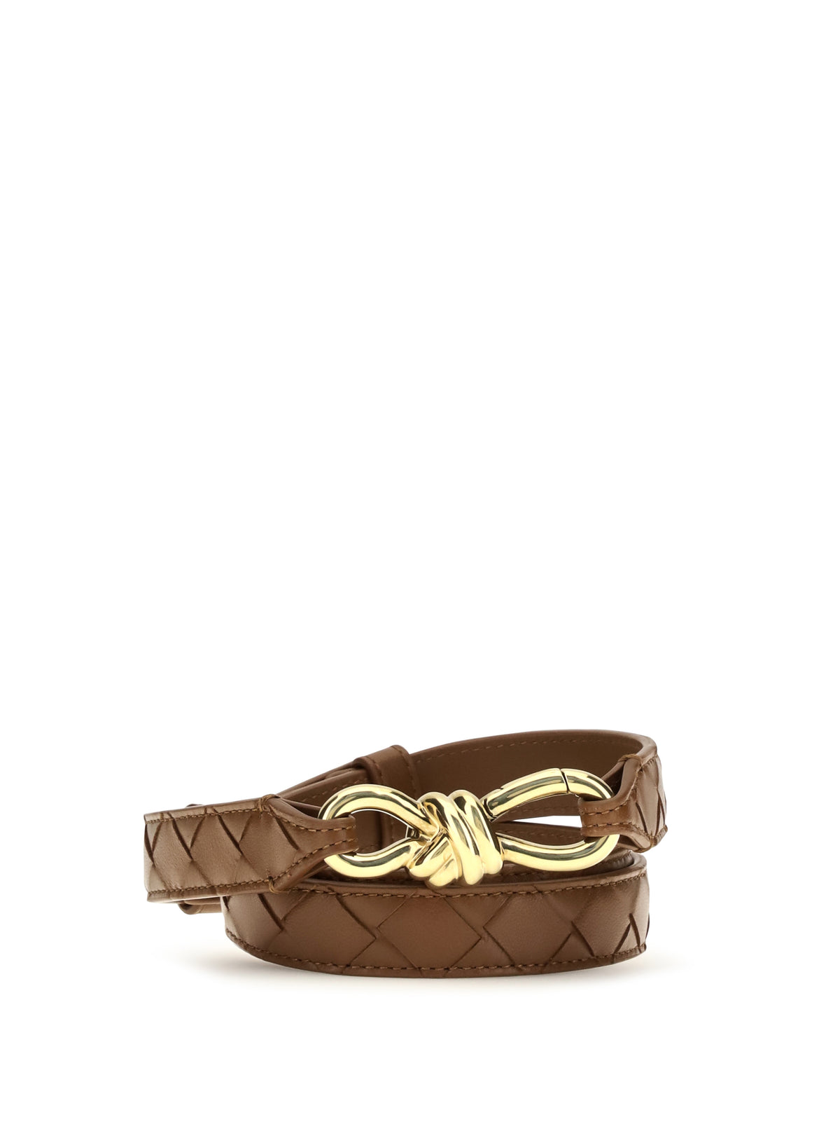 Bottega Veneta Andiamo Belt - Tannin-Muse Brass