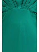 Forte_forte Silk satin Long Dress with royal V-neck