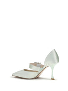 Roger Vivier Efflorescence Dorsay satin Pumps - Acquamarina