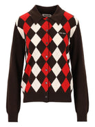 Miu Miu Argyle Cardigan - Brown