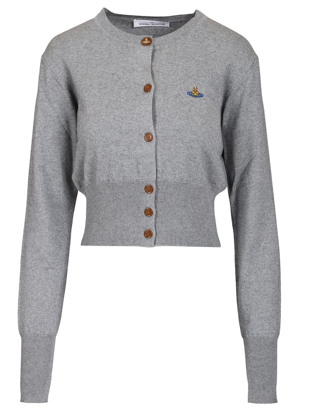 Vivienne Westwood "Bea" Cropped Cardigan - Grey