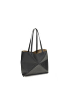 Loewe Medium Puzzle Fold Tote Bag - Black