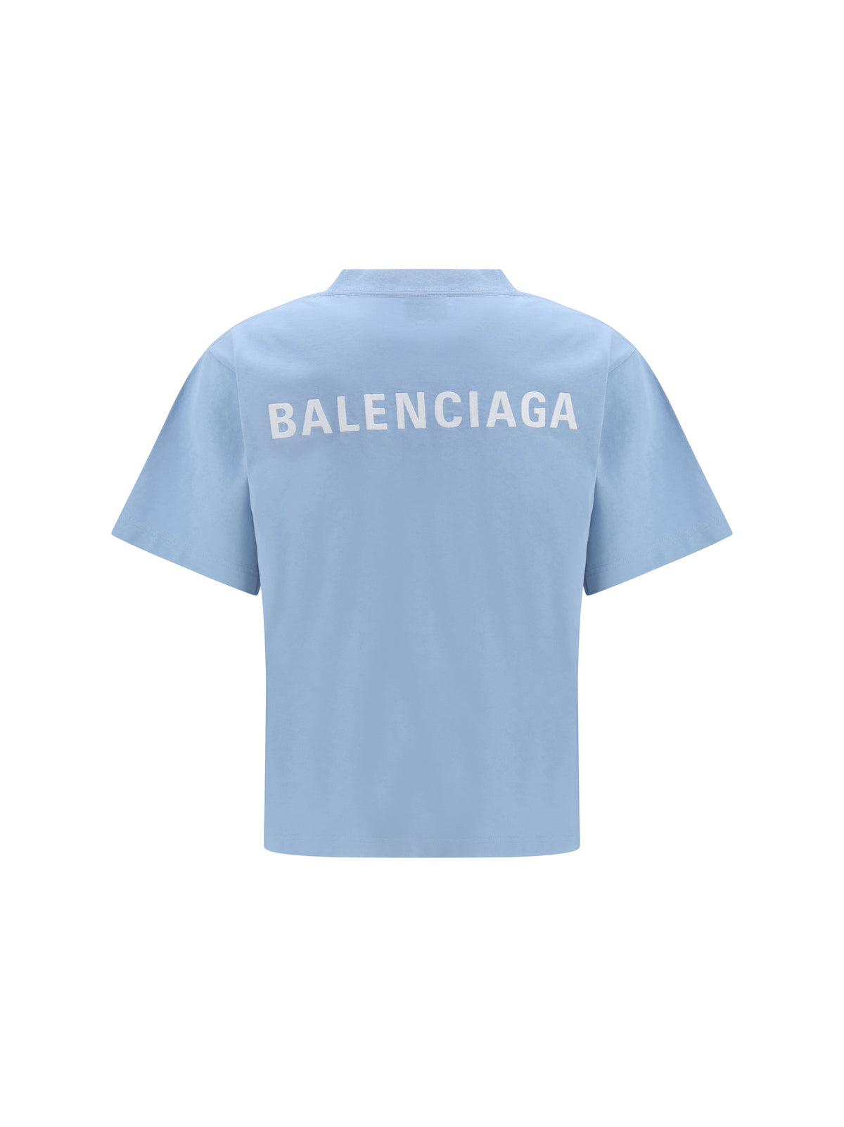 Balenciaga Back T-shirt - Light Blue/White