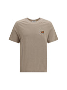 Maison Kitsuné Fox Head Regular T-shirt - Clear Beige Melange