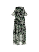 Loewe Long Dress With Floral Print - Multi