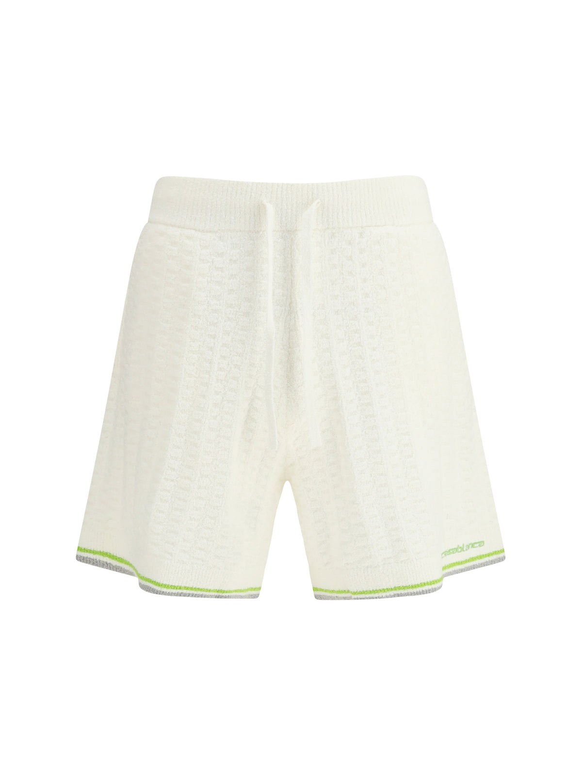 Casablanca Tennis bouclé Shorts - White