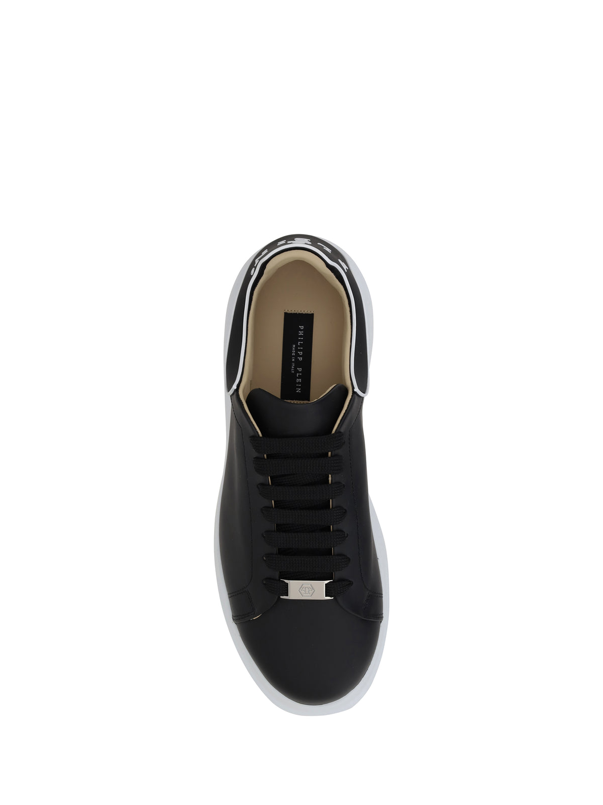 Philipp Plein Leather Sneakers - Black