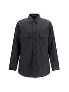 MM6 Maison Margiela Wool-blend Shirt - Anthracite/Black