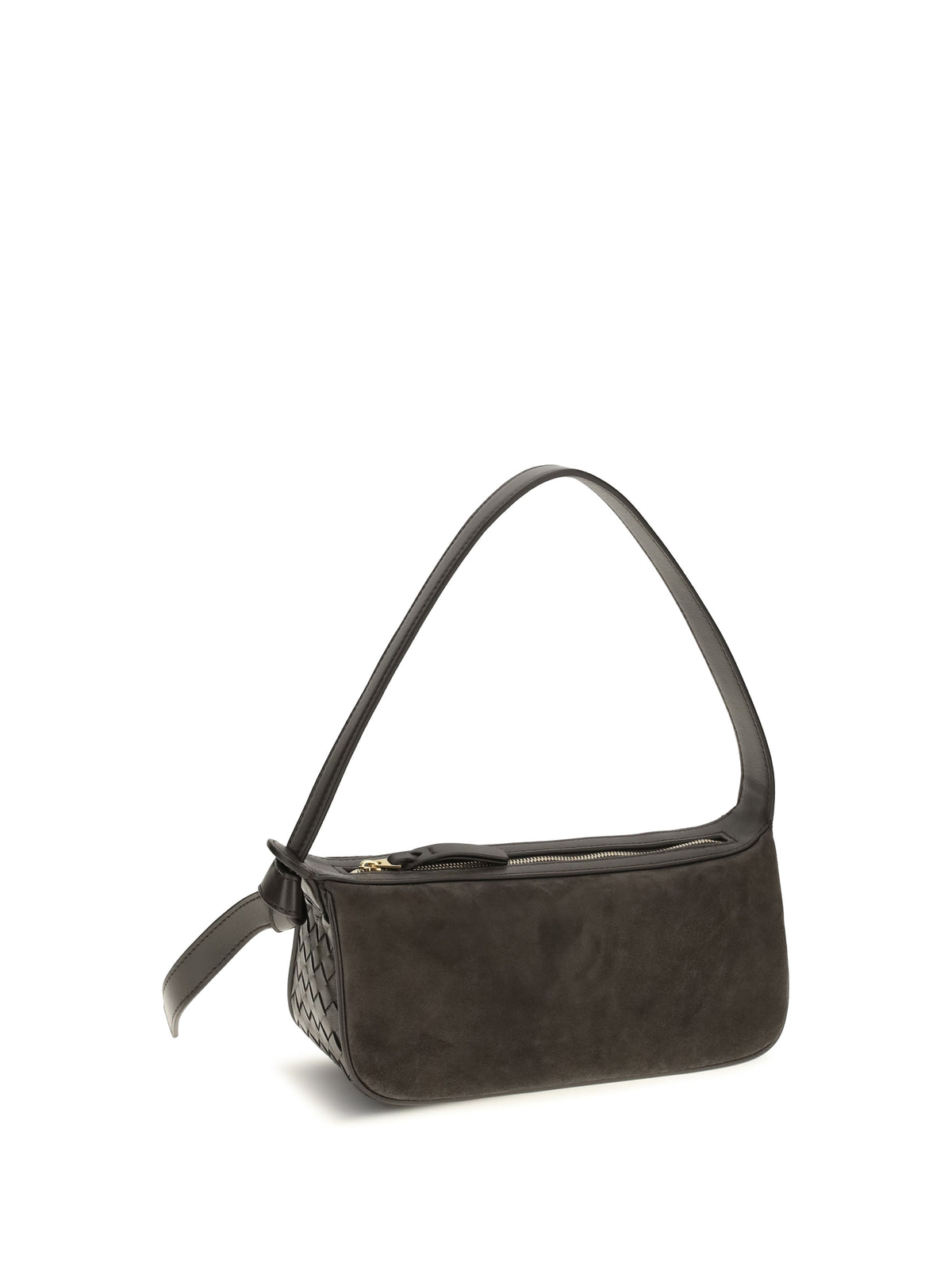 Bottega Veneta Nodo Shoulder Bag - Espresso-Gold