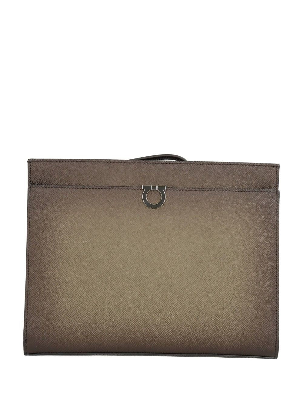 Ferragamo Gancini Pouch - Brown
