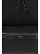 Saint Laurent City Backpack in leather and nylon - Black/Black/Black/Black