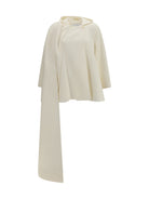 Alaïa Wool Coat with scarf - Naturel