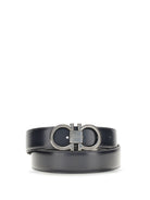 Ferragamo Reversible and adjustable Gancini Belt - Blue