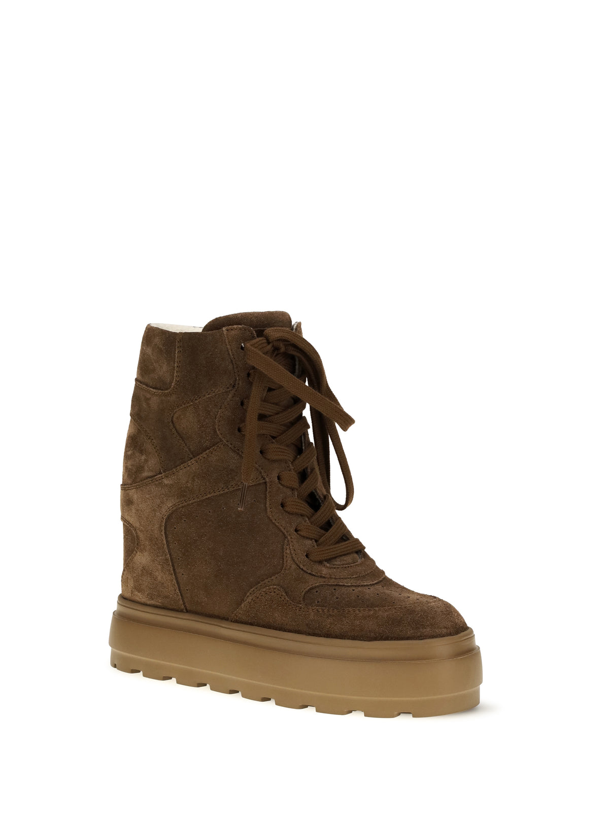 Casadei Lace-up wedge Sneakers - Bruciato