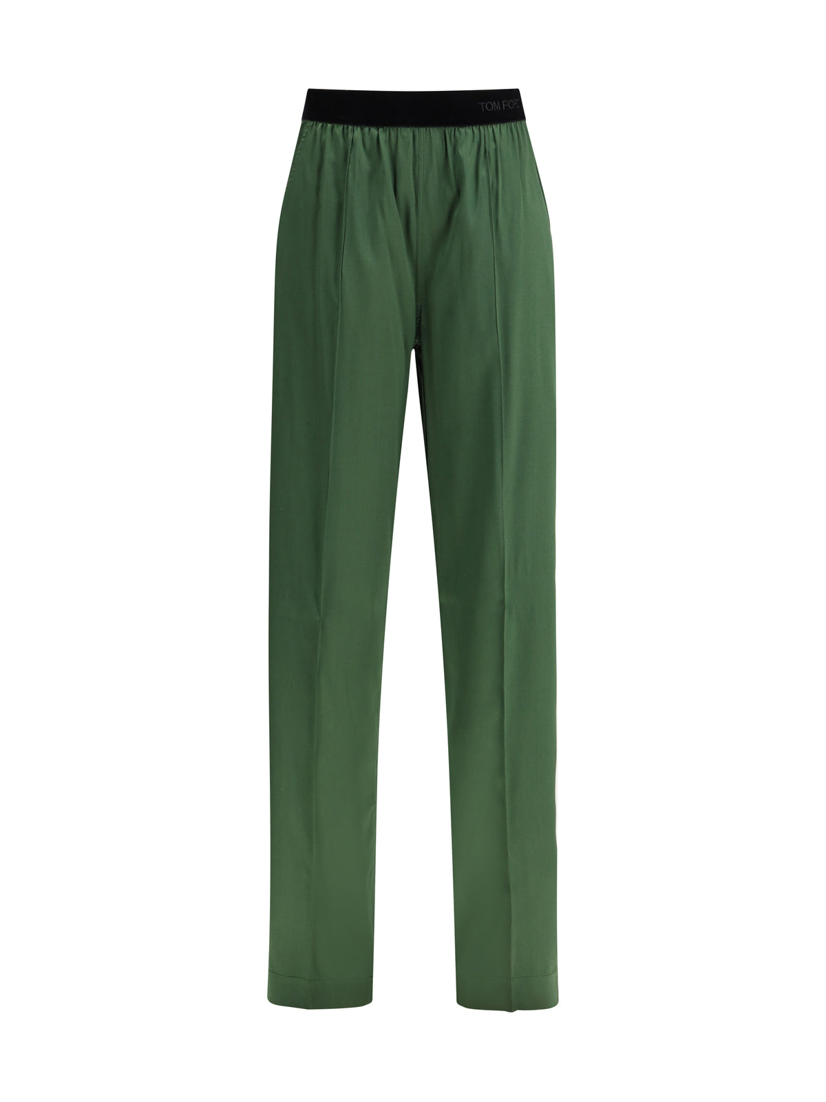 Tom Ford Stretch silk satin Pants - Moss Green