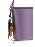 Self-Portrait Satin Bucket Bag - Lilac