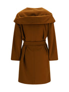Max Mara Studio Wool drap Newmang Coat - Leather