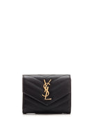 Saint Laurent Small "Cassandre" Wallet - Black