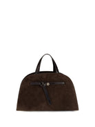 Tory Burch Romy suede Top Handle Bag - Dark Cocoa