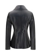 Alaïa Fitted leather Caban Coat - Noir Alaia