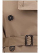 Max Mara The Cube Short water repellent twill Trench Coat - Dark Gold
