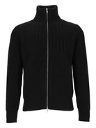 Mm6 Maison Margiela Ribbed Knit Jacket - Black