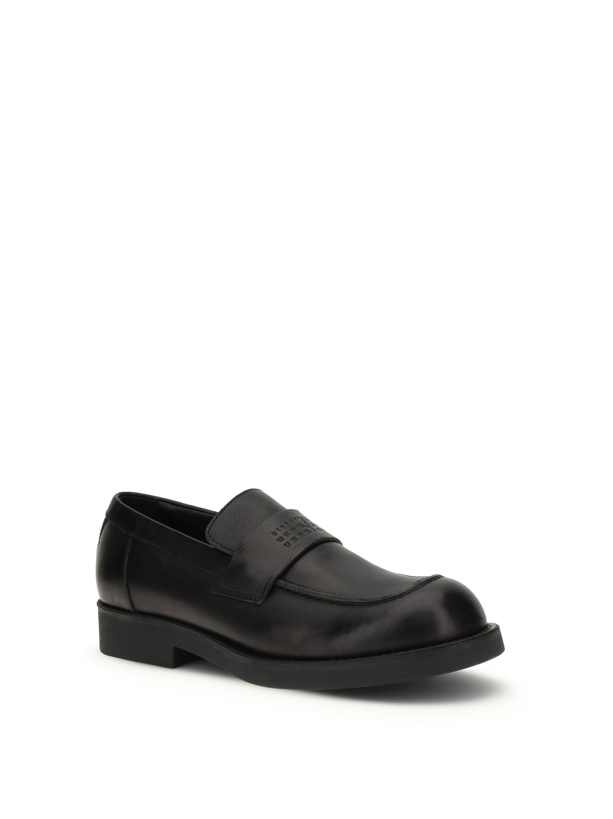 MM6 Maison Margiela Loafers with visible topstitching - Black