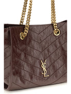 Saint Laurent Small Niki leather Tote Bag - Hot Wine