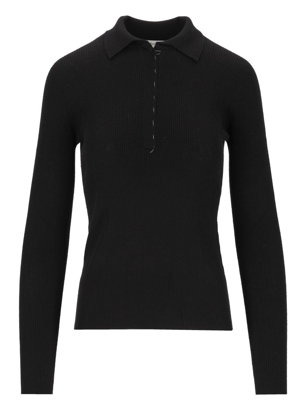 Max Mara Cashmere Yarn Polo Sweater - Black