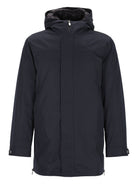 Corneliani Long Down Jacket With Hood - Blue