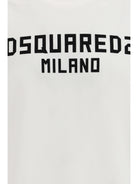 Dsquared2 T-shirt with “Dsquared2 Milano” logo printed - White