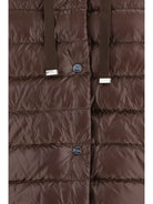 Herno Down Jacket with wool sleeves - Fondente