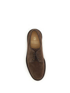 Brunello Cucinelli Suede Lace-Up Shoes - Mushroom