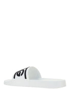 Dolce & Gabbana Logo Slide Sandals - White/Black
