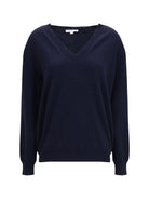 Malo Cashmere V-neck Sweater - Blu.