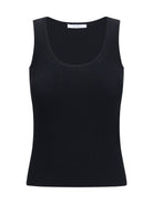Max Mara Ribbed jersey Tank Top - Black