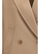 Max Mara Studio Double breasted wool drap Coat - Camel