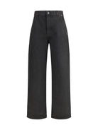 Loewe Baggy Jeans with a decorative single belt detail - Anthracite